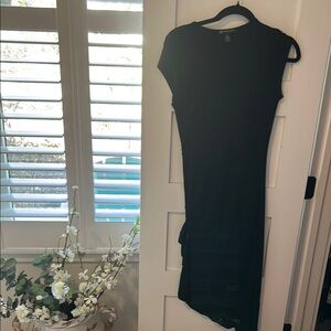 INC International Concepts Black side tied Sheath Dress